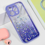 Maska / futrola Frame Glitter za iPhone 15 Pro Max 6.7 ljubicasta.