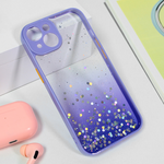 Maska / futrola Frame Glitter za iPhone 15 ljubicasta.