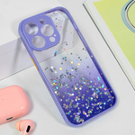 Maska / futrola Frame Glitter za iPhone 15 Pro 6.1 ljubicasta.