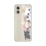 Silikonska maska / futrola print ultra tanka za Motorola Moto E13 Cats.