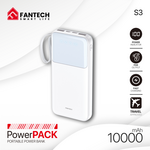 Back Up Baterija Prenosiva baterija Fantech S3 10000mAh, 10W beli.