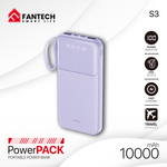 Back Up Baterija Prenosiva baterija Fantech S3 10000mAh, 10W ljubicasti.