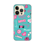 Silikonska maska / futrola print za iPhone 14 Pro Love.