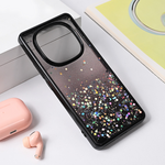 Maska / futrola Frame Glitter za Xiaomi Redmi Note 14 Pro Plus 5G crna.