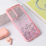 Maska / futrola Frame Glitter za Samsung A256B Galaxy A25 roze.