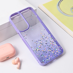 Maska / futrola Frame Glitter za Samsung A165F Galaxy A16 ljubicasta.