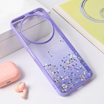Maska / futrola Frame Glitter za Xiaomi Redmi 14C ljubicasta.