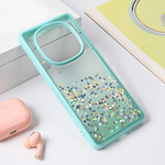 Maska / futrola Frame Glitter za Xiaomi Redmi Note 14 Pro 5G mint.