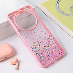 Maska / futrola Frame Glitter za Xiaomi Redmi 14C roze.