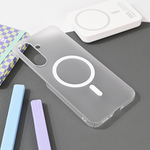 Maska / futrola Magsafe mat PC za Samsung A566 Galaxy A56 5G bela.