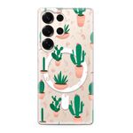 Maska / futrola silikonska print MagSafe za Samsung S938 Galaxy S25 Ultra 5G cactus (MS).