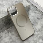 Maska / futrola COLOR METAL MagSafe za iPhone 12/12 Pro (6.1) srebrna (MS).