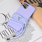 Maska / futrola Crossbody za iPhone 15 ljubicasta.