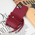 Maska / futrola Crossbody za iPhone 15 bordo.