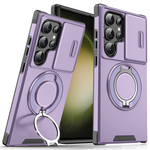 Maska / futrola CamShield Ring stand za Samsung Galaxy S23 Ultra ljubicasta.