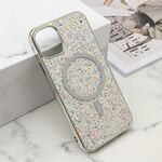 Futrole GLAM GLOW MagSafe za iPhone 11 (6.1) srebrna (MS).