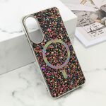 Futrole GLAM GLOW MagSafe za Samsung S937 Galaxy S25 Edge 5G crna (MS).
