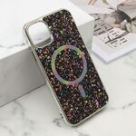 Futrole GLAM GLOW MagSafe za iPhone 11 (6.1) crna (MS).
