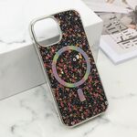 Futrole GLAM GLOW MagSafe za iPhone 15 crna (MS).