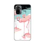 Silikonska maska / futrola print za Xiaomi Redmi Note 10 4G/10s Pink Flamingos.