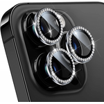 Zastita za kameru Diamond za iPhone 16 Pro crna.