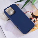 Maska / futrola Teracell Soft Velvet za iPhone 16 Pro tamno plava.