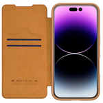 Maska / futrola Nillkin Qin Prop za iPhone 16 6.1 braon.