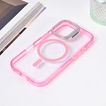 Maska / futrola Magsafe providna za iPhone 16 6.1 pink.