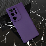 Silikonska maska / futrola Teracell Giulietta za Samsung S938 Galaxy S25 Ultra mat tamno ljubicasta.