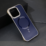 Maska / futrola Magsafe Carbon za iPhone 16 Pro plava.