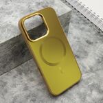Maska / futrola COLOR METAL MagSafe za iPhone 16 Pro (6.3) zlatna (MS).