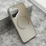 Maska / futrola COLOR METAL MagSafe za iPhone 16 (6.1) srebrna (MS).