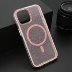 Maska / futrola CRYSTAL MagSafe za iPhone 15 roze (MS).