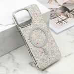 Futrole GLAM GLOW MagSafe za iPhone 16 Pro Max (6.9) srebrna (MS).