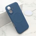 Maska / futrola VELVET TOUCH MagSafe za iPhone 16 (6.1) plava (MS).
