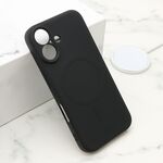 Maska / futrola VELVET TOUCH MagSafe za iPhone 16 (6.1) crna (MS).