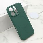 Maska / futrola VELVET TOUCH MagSafe za iPhone 16 Pro (6.3) tamno zelena (MS).