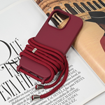 Maska / futrola Crossbody za iPhone 16 Pro bordo.
