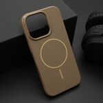 Maska / futrola JELLY MagSafe za iPhone 16 Pro (6.3) tamno zlatna (MS).