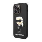 Maska / futrola Karl Lagerfeld Liquid Silicone Case Ikonik Nft za iPhone 15 Pro Max (6.7) crna original (KLHCP15XSNIKBCK) (MS).