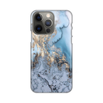 Silikonska maska / futrola print za iPhone 13 Pro Blue Gold Marble.
