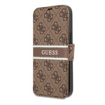 Maska / futrola na preklop Guess Bk Pu 4G Stripe za iPhone 13 braon (GUBKP13M4GDBR).