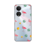 Silikonska maska / futrola print ultra tanka za Huawei Honor X7 Flamingos.