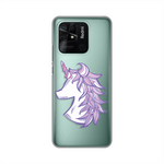 Silikonska maska / futrola print ultra tanka za Xiaomi Redmi 10C Purple Unicorn.
