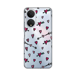 Silikonska maska / futrola print ultra tanka za Huawei Honor X7 Heart Pattern.