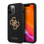 Maska / futrola Guess Hc Silicone za iPhone 13 Pro crna (GUHCP13LLS4GGBK).