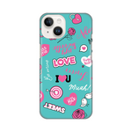 Silikonska maska / futrola print za iPhone 14 Love.