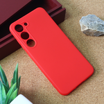 Silikonska maska / futrola Teracell Giulietta za Samsung S911B Galaxy S23 mat crvena.