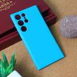 Silikonska maska / futrola Teracell Giulietta za Samsung Galaxy S23 Ultra mat svetlo plava.