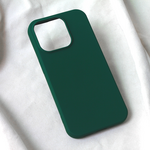 Maska / futrola Teracell Soft Velvet za iPhone 15 Pro 6.1 tamno zelena.